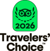 TC Badge + Travelers’ Choice Center Aligned Black - L